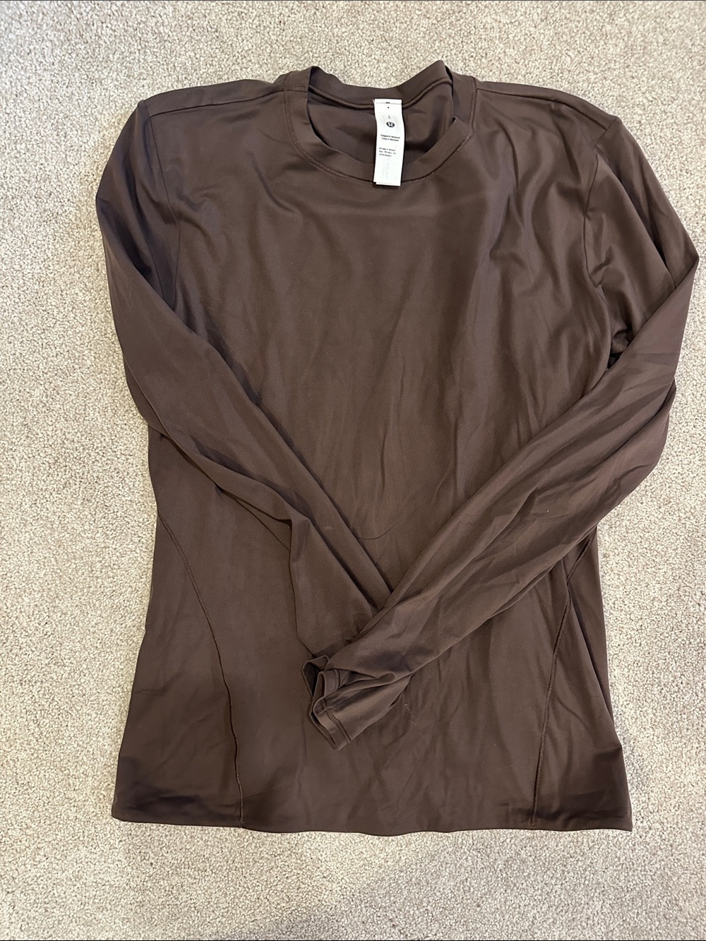 Lululemon Wundermost Crewneck Long Sleeve Too in Espresso